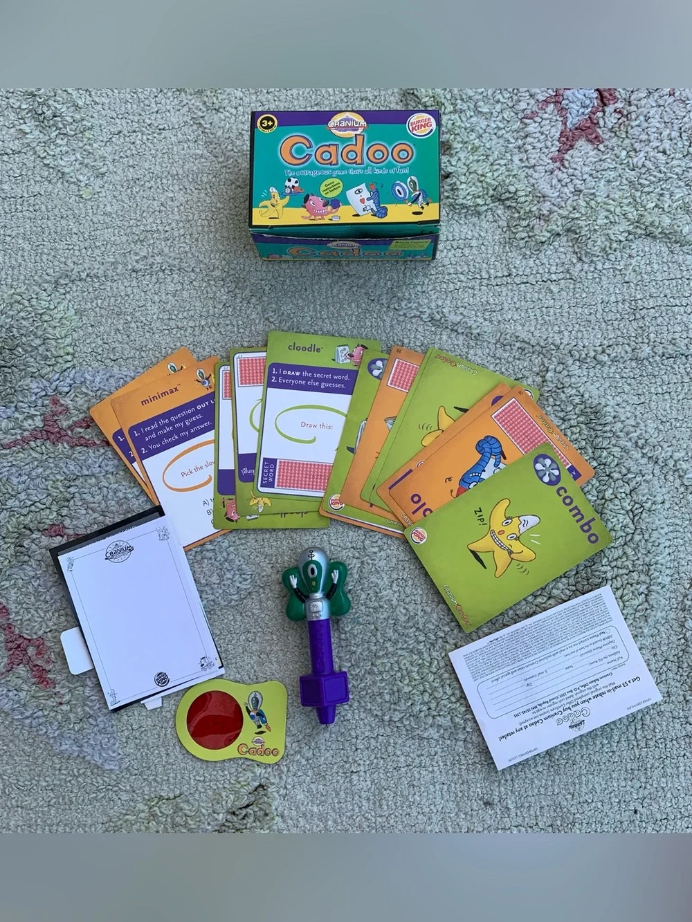 Vintage 2005 Burger King Kids Meal Toy Cranium Cadoo Mini Board Game (Complete)